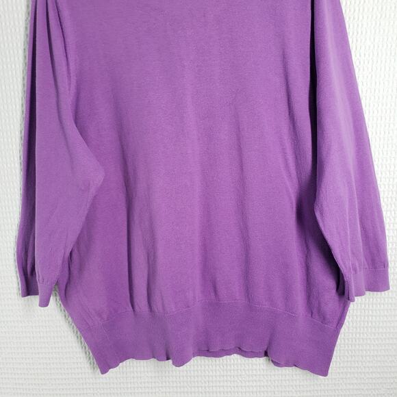 Lane Bryant Cardigan Sweater Womens 18/20 Pastel Purple 3/4 Sleeve Button-Up - Picture 13 of 16